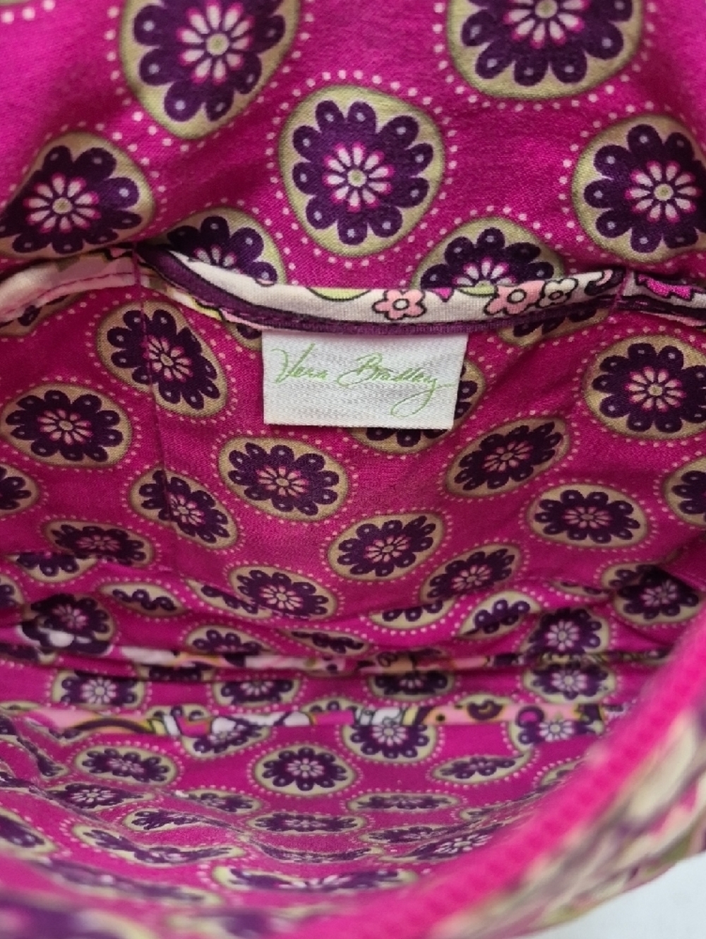 Vera Bradley Very Berry Paisley Pink Quilted Crossbody Bag Pink Purple - Picture 7 of 12